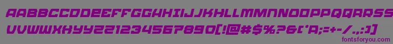 Olympiccarrierital Font – Purple Fonts on Gray Background