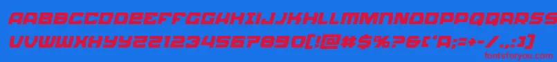 Olympiccarrierital Font – Red Fonts on Blue Background