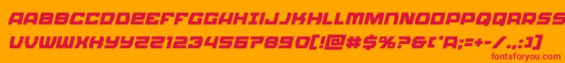 Шрифт Olympiccarrierital – красные шрифты на оранжевом фоне