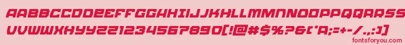 Olympiccarrierital Font – Red Fonts on Pink Background