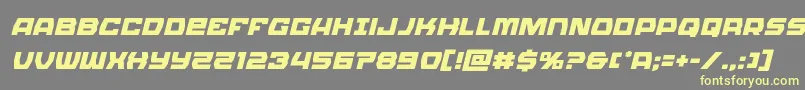 Olympiccarrierital Font – Yellow Fonts on Gray Background