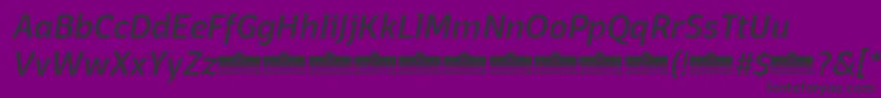 DomotikaItalicTrial Font – Black Fonts on Purple Background