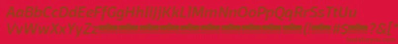 DomotikaItalicTrial Font – Brown Fonts on Red Background