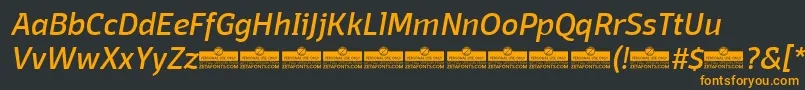 DomotikaItalicTrial Font – Orange Fonts on Black Background