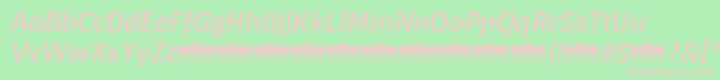 DomotikaItalicTrial Font – Pink Fonts on Green Background