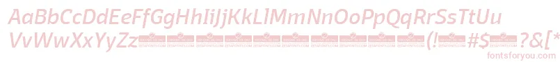 DomotikaItalicTrial Font – Pink Fonts on White Background