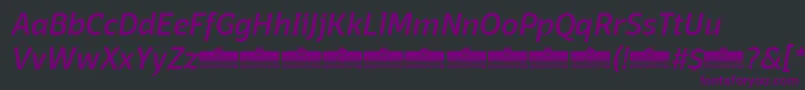 DomotikaItalicTrial Font – Purple Fonts on Black Background