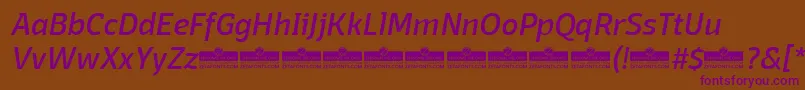 DomotikaItalicTrial Font – Purple Fonts on Brown Background