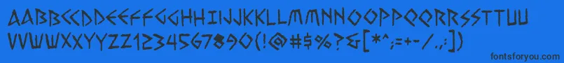 Vengefulgodsbb Font – Black Fonts on Blue Background