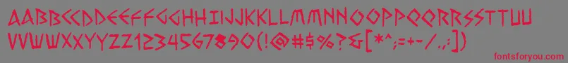Vengefulgodsbb Font – Red Fonts on Gray Background