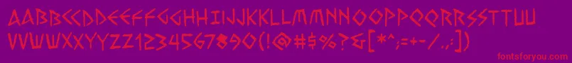 Vengefulgodsbb Font – Red Fonts on Purple Background