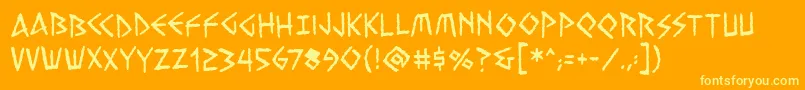Vengefulgodsbb Font – Yellow Fonts on Orange Background