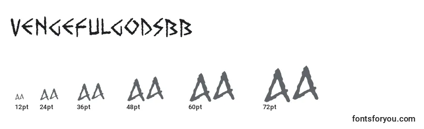 Размеры шрифта Vengefulgodsbb (104514)