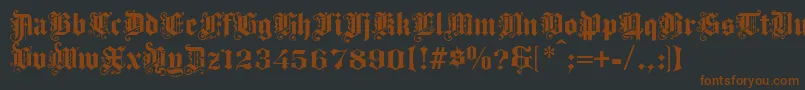 Progressivetext Font – Brown Fonts on Black Background