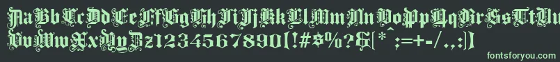 フォントProgressivetext – 黒い背景に緑の文字
