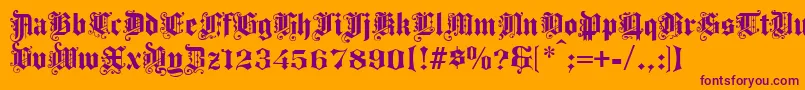 Lisätietoja Progressivetext-fontista Progressivetext-fontti – violetit fontit oranssilla taustalla