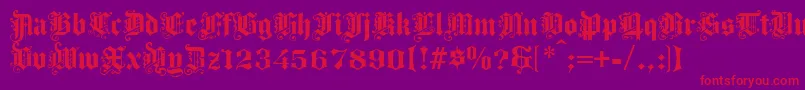 Progressivetext Font – Red Fonts on Purple Background