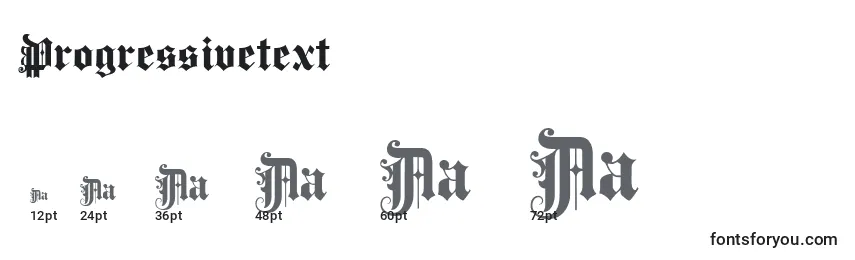 Progressivetext Font Sizes
