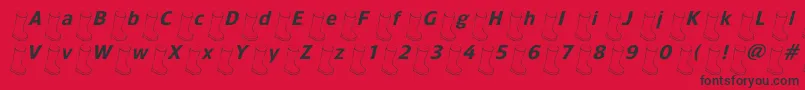 Oldbootslanted Font – Black Fonts on Red Background