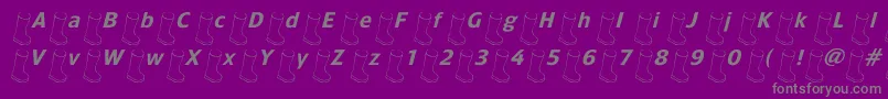 Oldbootslanted Font – Gray Fonts on Purple Background