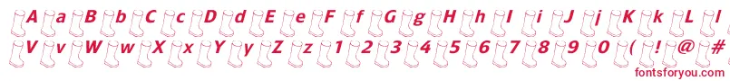 Oldbootslanted Font – Red Fonts on White Background