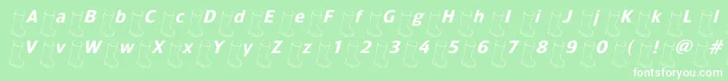 Oldbootslanted Font – White Fonts on Green Background