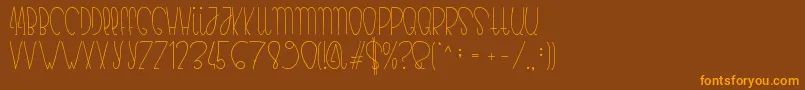 Bianca Font – Orange Fonts on Brown Background