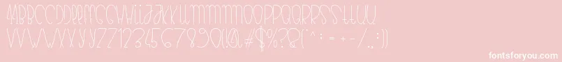 Bianca Font – White Fonts on Pink Background