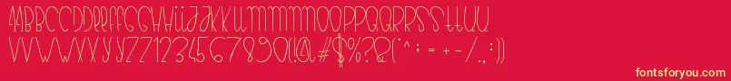 Bianca Font – Yellow Fonts on Red Background