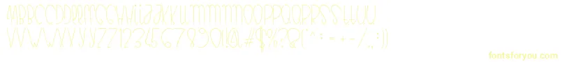 Bianca-Schriftart – Gelbe Schriften auf weißem Hintergrund