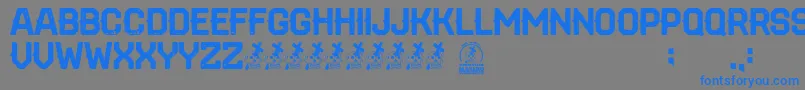 Rotunda Font – Blue Fonts on Gray Background