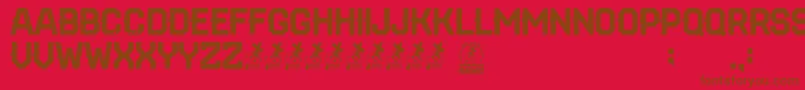 Rotunda Font – Brown Fonts on Red Background