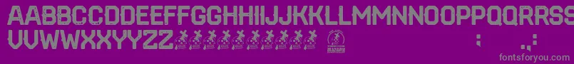 fuente Rotunda – Fuentes Grises Sobre Fondo Morado