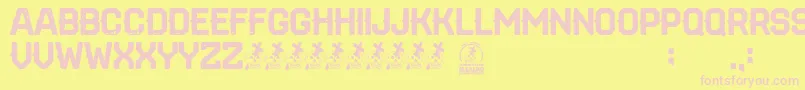 Rotunda Font – Pink Fonts on Yellow Background