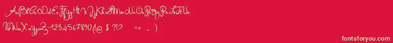 QueenOfTodayBold Font – Green Fonts on Red Background
