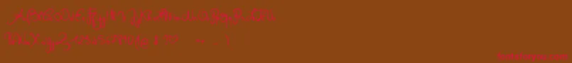 QueenOfTodayBold Font – Red Fonts on Brown Background