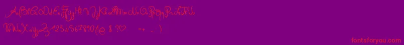 Шрифт QueenOfTodayBold – красные шрифты на фиолетовом фоне