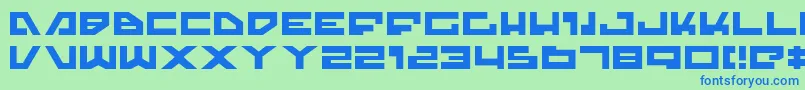 TrajiaExpanded Font – Blue Fonts on Green Background