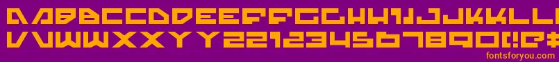 TrajiaExpanded Font – Orange Fonts on Purple Background
