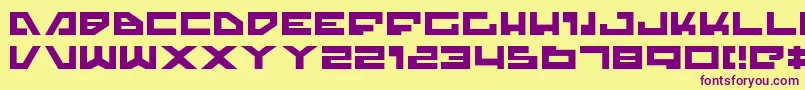 TrajiaExpanded Font – Purple Fonts on Yellow Background