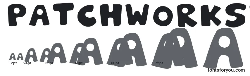 PatchworkStitchlingsColor-fontin koot