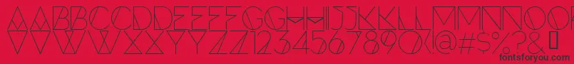 ForteLine Font – Black Fonts on Red Background
