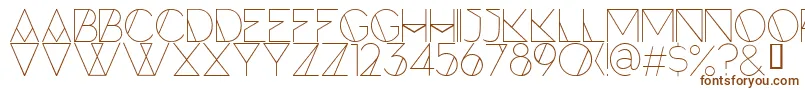 Шрифт ForteLine – коричневые шрифты на белом фоне