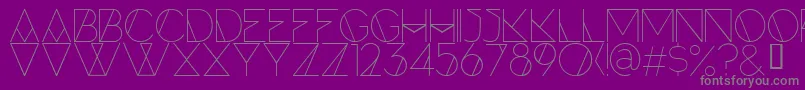 ForteLine-Schriftart – Graue Schriften auf violettem Hintergrund