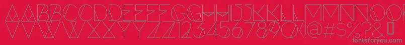 ForteLine Font – Gray Fonts on Red Background
