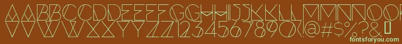 ForteLine-fontti – vihreät fontit ruskealla taustalla