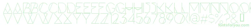 ForteLine-fontti – vihreät fontit valkoisella taustalla