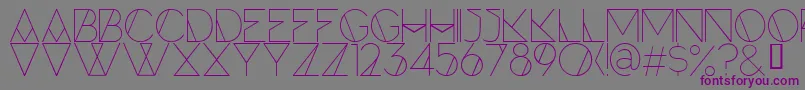 ForteLine-fontti – violetit fontit harmaalla taustalla