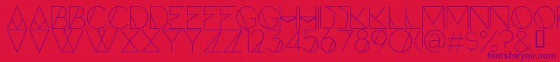 ForteLine Font – Purple Fonts on Red Background