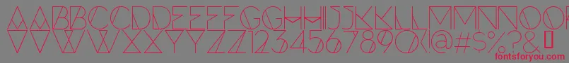 ForteLine Font – Red Fonts on Gray Background